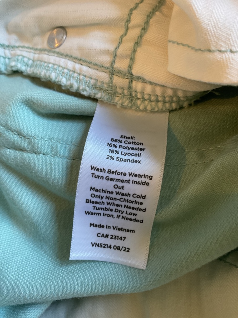 Talbots Mint Slim Ankle Jeans 2% Spandex Size 6 NWT - Picture 7 of 9